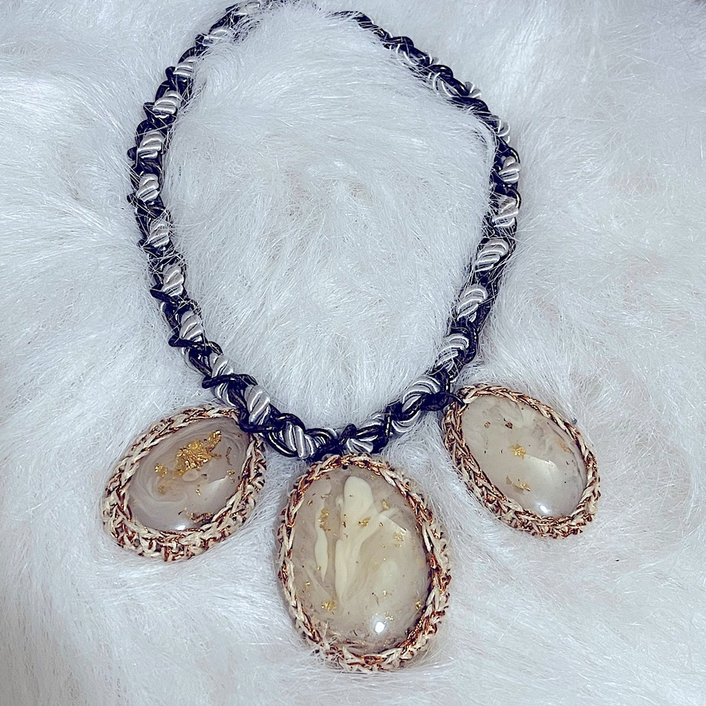 Anthropologie three pendant necklace